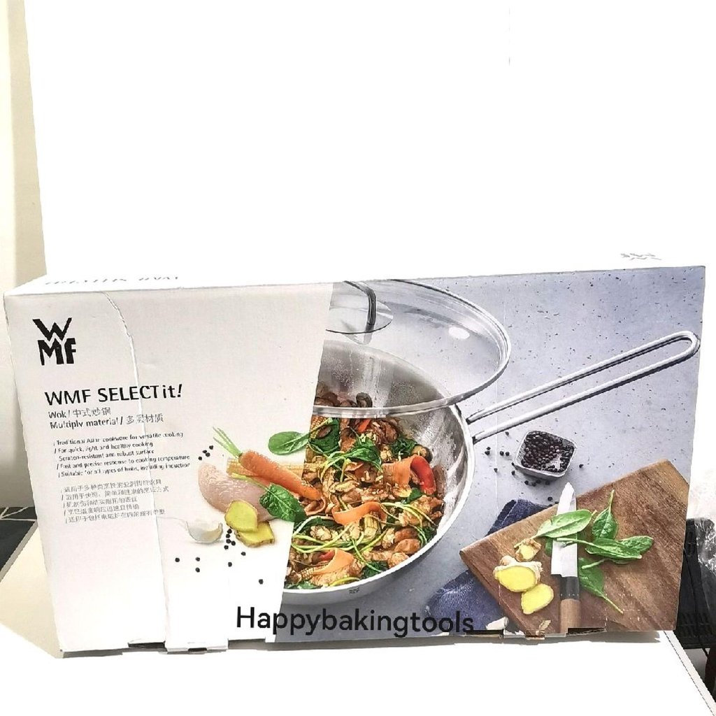 WMF wok stainless steel cooking kitchenware, Wok panci stainless serbaguna