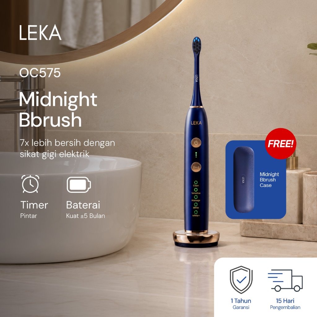 Leka OC576 Midnight Brush - Sikat Gigi Elektrik