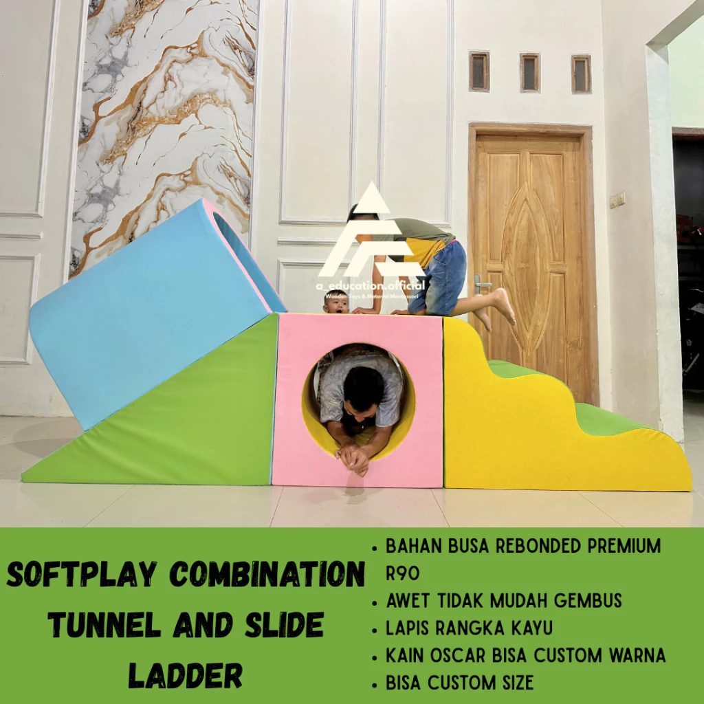softplay COMBINATION TUNNEL AND SLIDE LADDER indoor outdoor