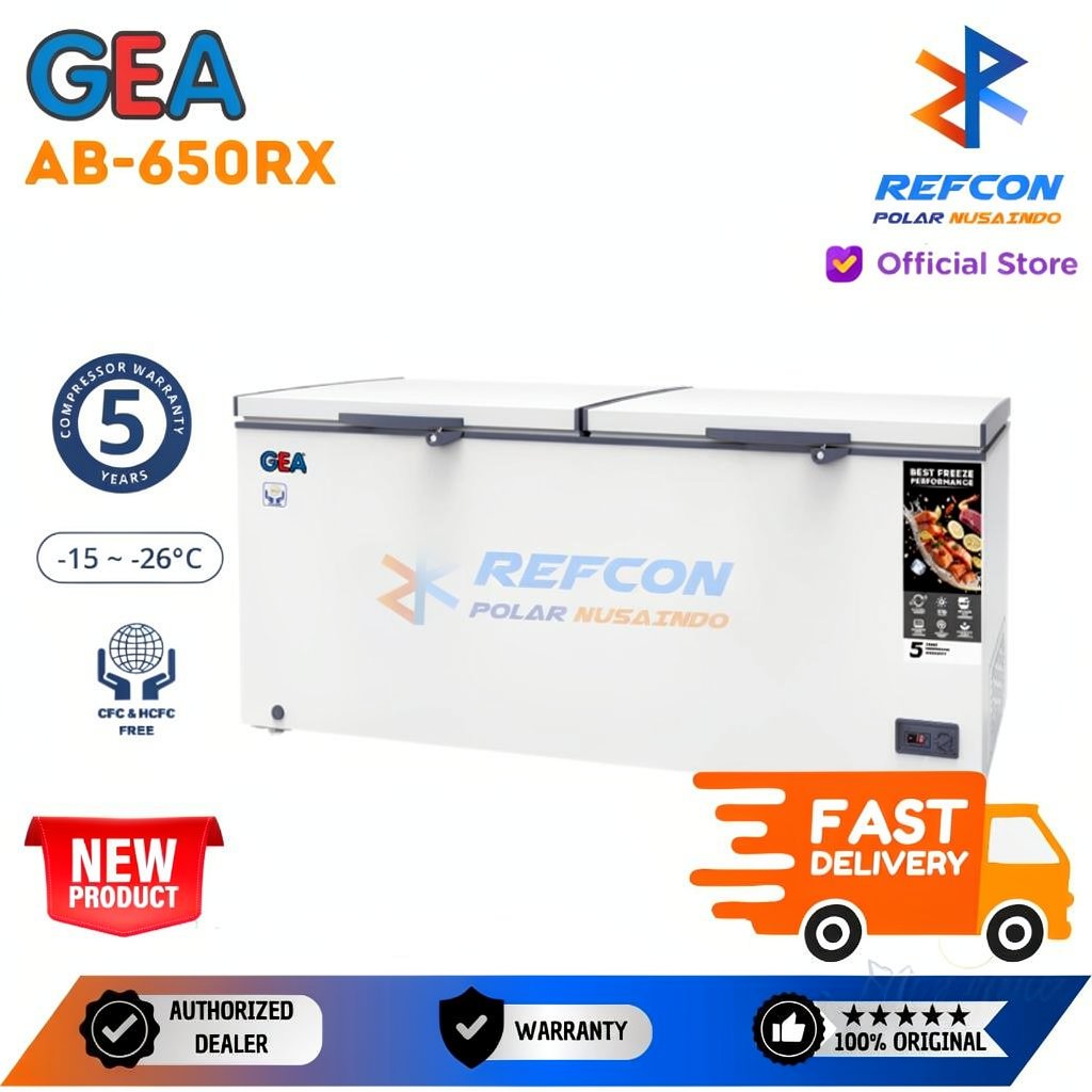 GEA Chest Freezer AB 650 RX 600L Freezer Box Besar / Deep Freezer AB 650RX