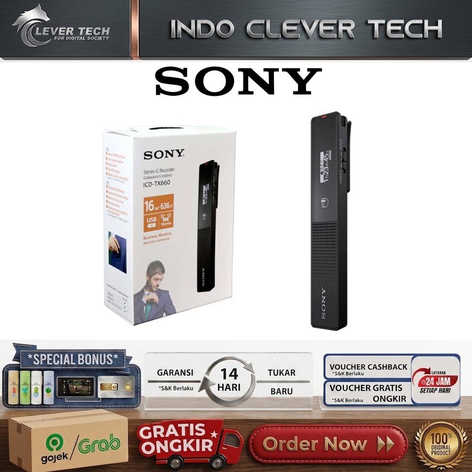 Sony ICD-TX660 Voice Recorder Perekam Suara