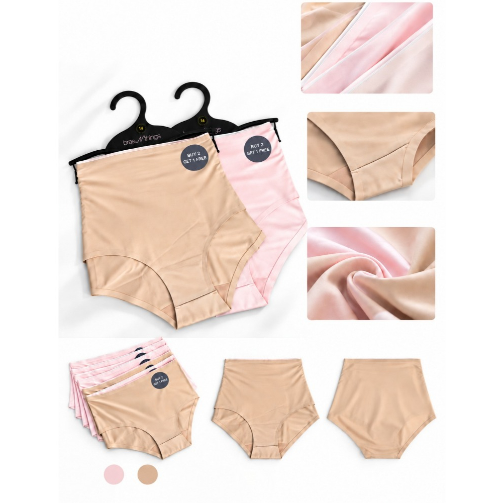 [Set 3 pcs] Celana Dalam Wanita Bras N Things Women’s Seamless High-Waist Briefs