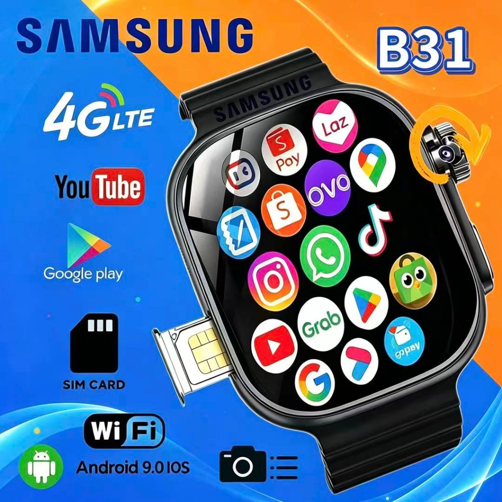 [ 4G Sim card / Video Call] Samsung Smartwatch B31 4G & 5G | RAM 4 / 64GB | SIM CARD | Bisa Nonton Y