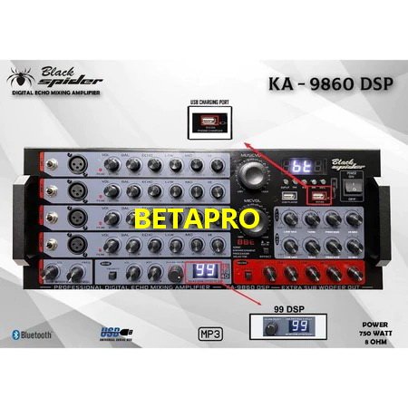 Ampli Blackspider Ka9860 Dsp Ampli Black Spider Ka-9860 Dsp Ampli Plus / ka9860 99dsp new model