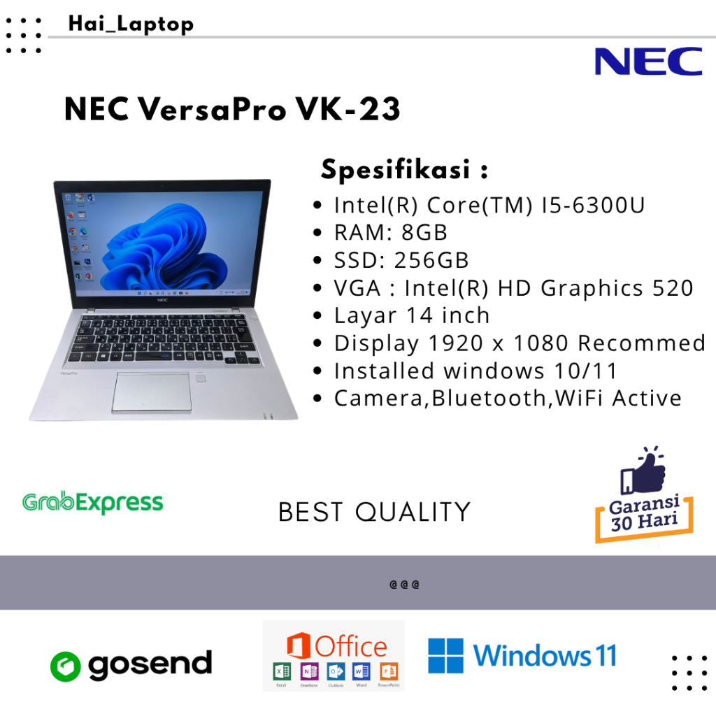 Laptop Murah NEC VersaPro VK-23 Silver
