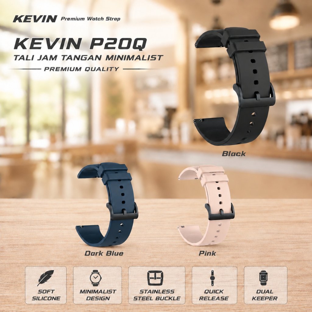 Strap Tali Jam Tangan Omega X Swatch Bioceramic Moonswatch 42mm - Silikon Pure Polos Simple 20mm P20