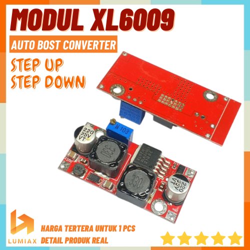 MODUL XL6009 AUTO BUCK BOOST STEP DOWN STEP UP XL6009 ADJUSTABLE