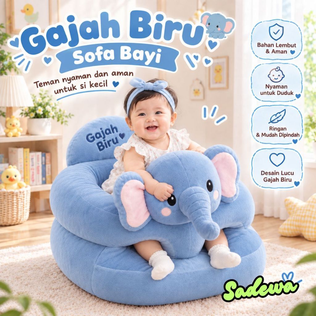 Sofa Bayi Karakter Hewan Lucu Kursi Anak Balita Sofa Mini Anak