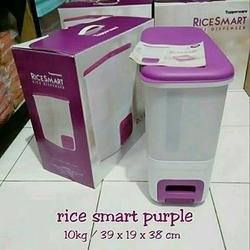 TUPPERWARE RICE SMART 10KG PURPLE UNGU PROMO TEMPAT BERAS TEMPAT PENYIMPAN BERAS KOTAK PENYIMPANAN R