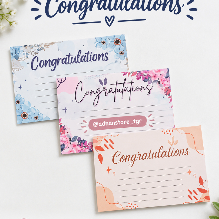 Kartu Ucapan/Congratulations/Kartu ucapan Kosongan/Kartu Custom
