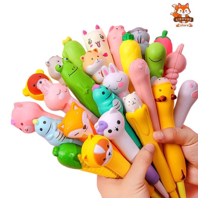 (1) COD Pulpen Gel Model Squishy / Alat Tulis Ballpoint Pen Karakter Lucu Mainan Anak P16