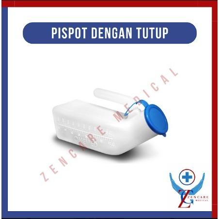 Pispot Perempuan  OneMed Dengan Tutup / Urinal Perempuan Plastik Pispot