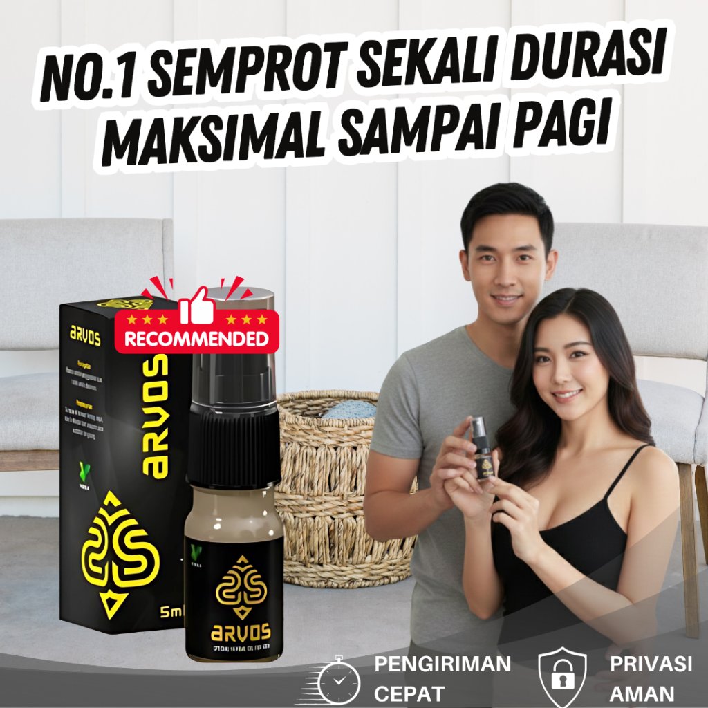 ARVOS Spray Minyak Pijat Pria Tahan Lama Fresh Greentea 5ml BPOM