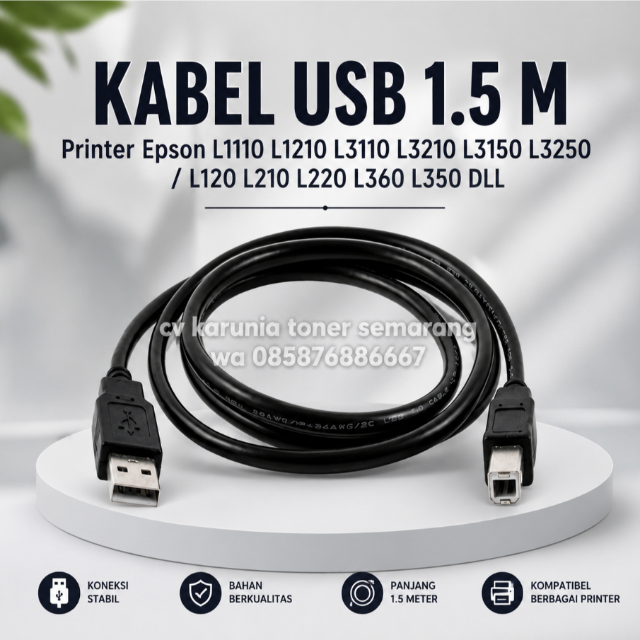 Kabel USB Untuk Printer Canon, Epson, HP panjang 1,5m