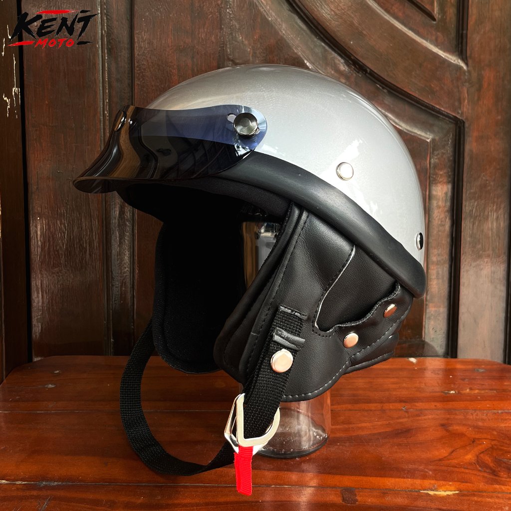 Helm Chopper Retro Klasik Helem Custom Fiberglass - Free Pet
