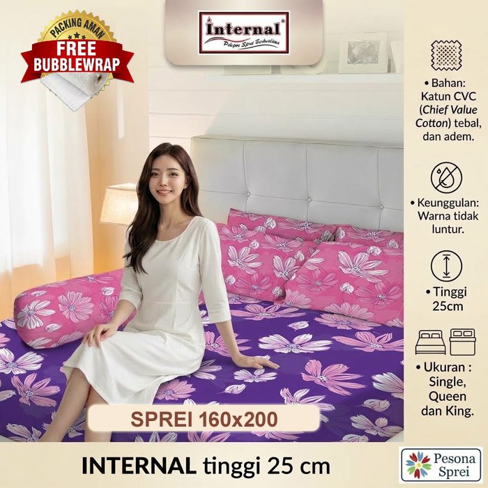 SPREI INTERNAL 160x200 TINGGI 25 cm / SPREI INTERNAL QUEEN TINGGI 25