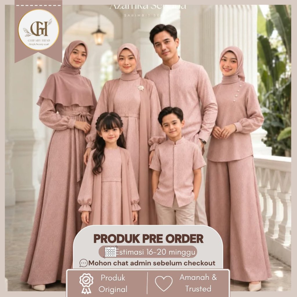 Senada Sarimbit lebaran 2027 by Azamka OPEN PRE ORDER (READY JANUARI 2027) family set couple keluarg