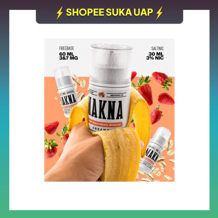 MAKNA BANANA STRAWBERRY OATMEAL FREEBASE 60ML 100% ORIGINAL