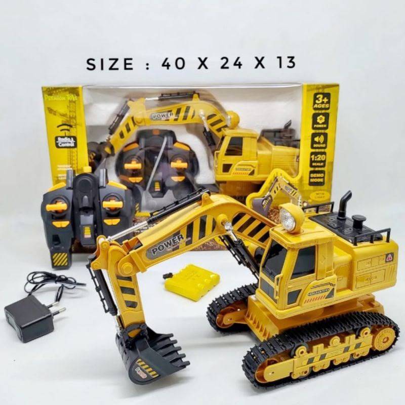 (BISA COD) RC BEKO COKLAT UKURAN JUMBO  Mainan Alat Berat RC Excavator Beko Besar - Truk Remot Kontr