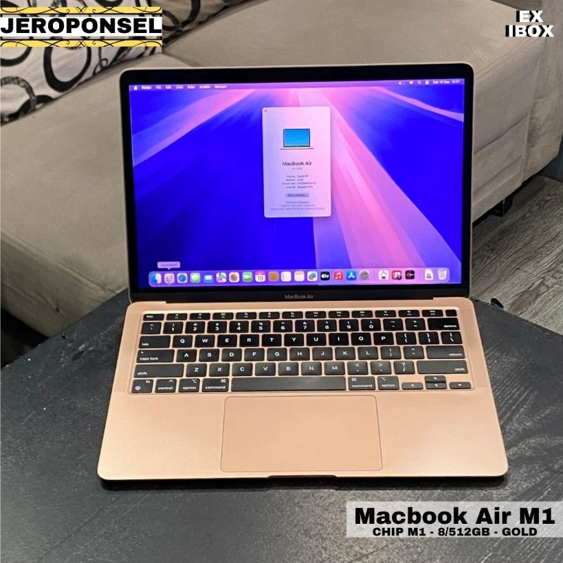 MACBOOK AIR M1 512GB GOLD EX RESMI MULUS CC 222 GARANSI