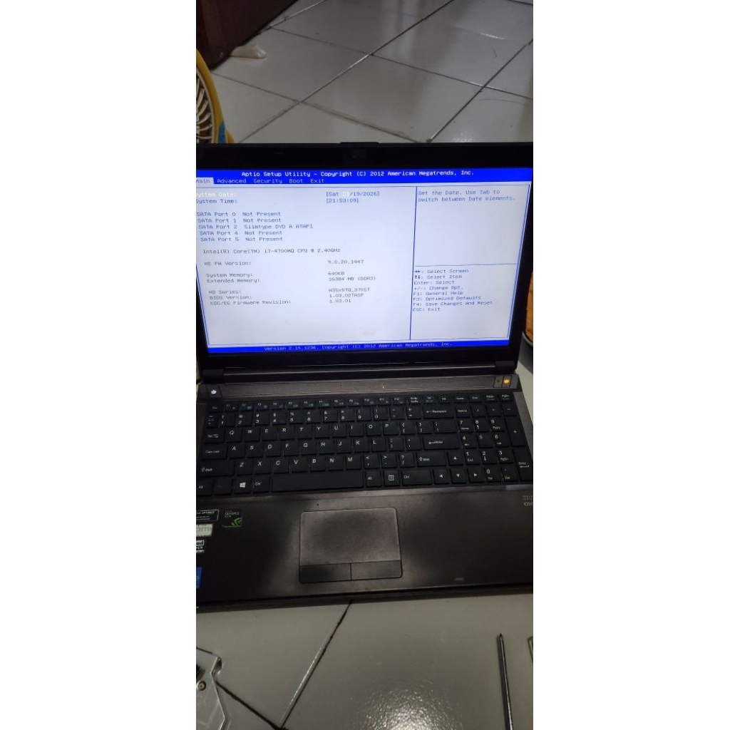 Laptop Gaming Aftershock Clevo Komputer