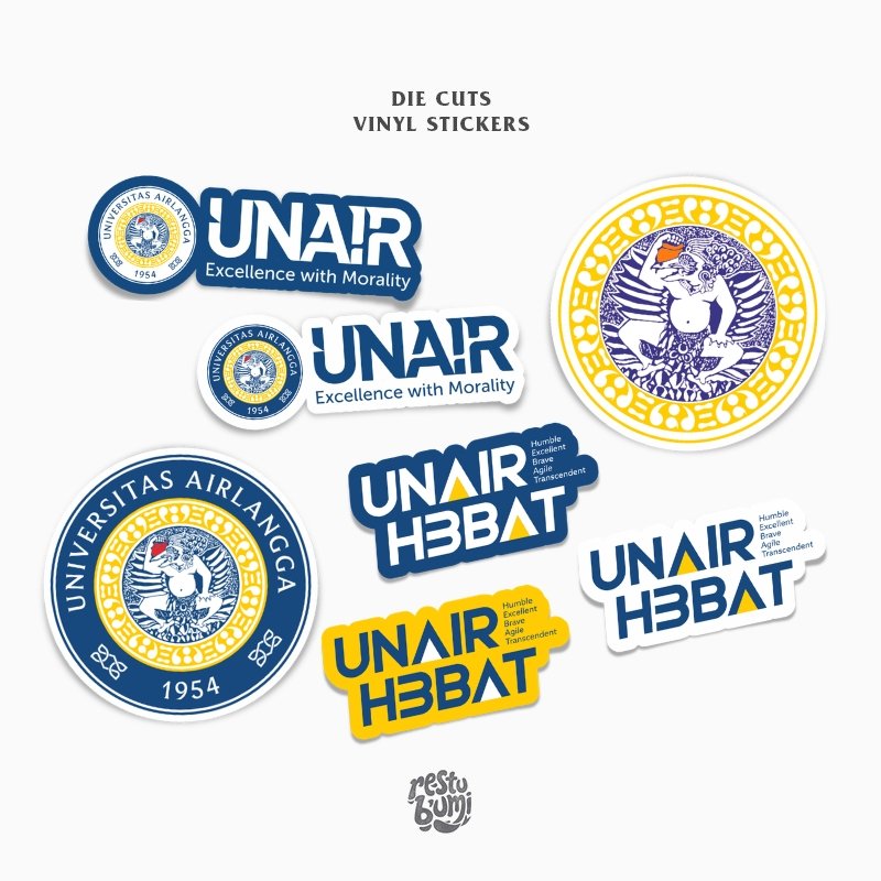 STIKER VINYL GLOSSY PREMIUN UNAIR UNIVERSITAS AIRLANGGA