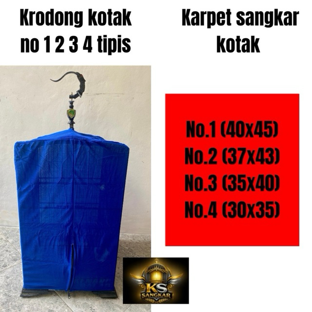 krodong sangkar kotak+karpet sangkar kotak no 1 2 3 4 krodong sangkar kotak karpet sangkar kandang k