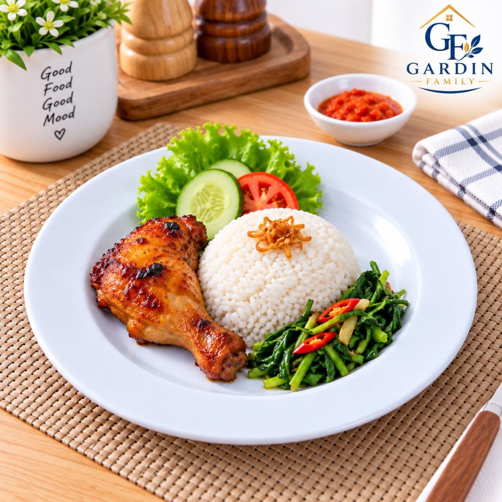Piring Ceper 8 Inch Putih Melamine Golden Dragon P0208 – Piring Makan Datar untuk Sajian Makanan