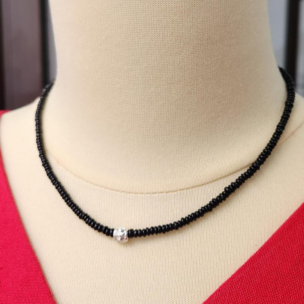 Kalung Toraja Manik Kata Kecil isi 1 / 3 Chrome Perak