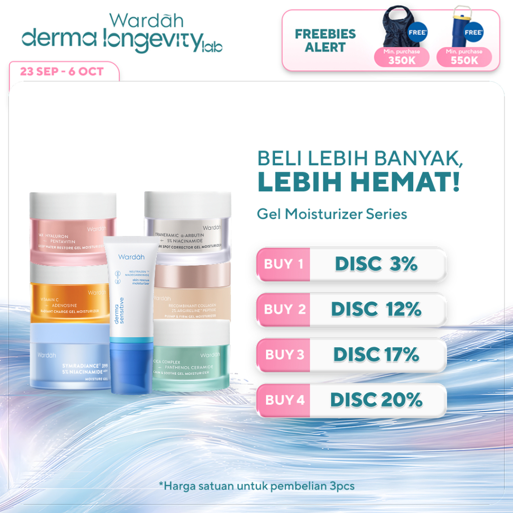 WARDAH Gel Moisturizer Series 30 g - Calming, Brightening, Soothing, Clarifying, Refining, Correctin