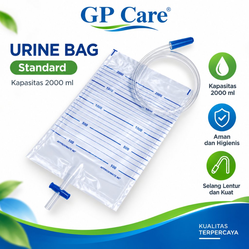 Urine Bag GP Care 2000ml Kantong Urine Bag Penampung Urine Kateter