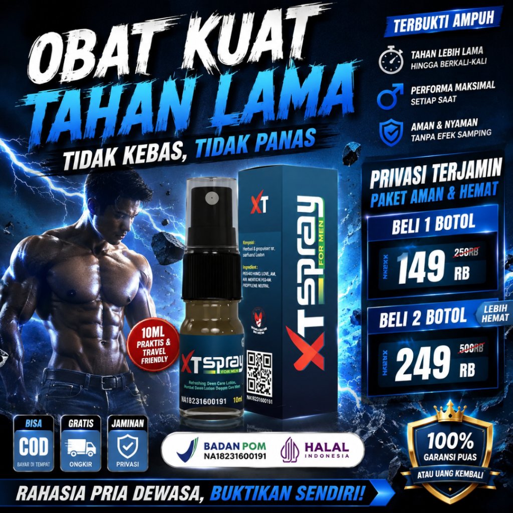 XT Spray OBAT KUAT PRIA TAHAN LAMA BPOM