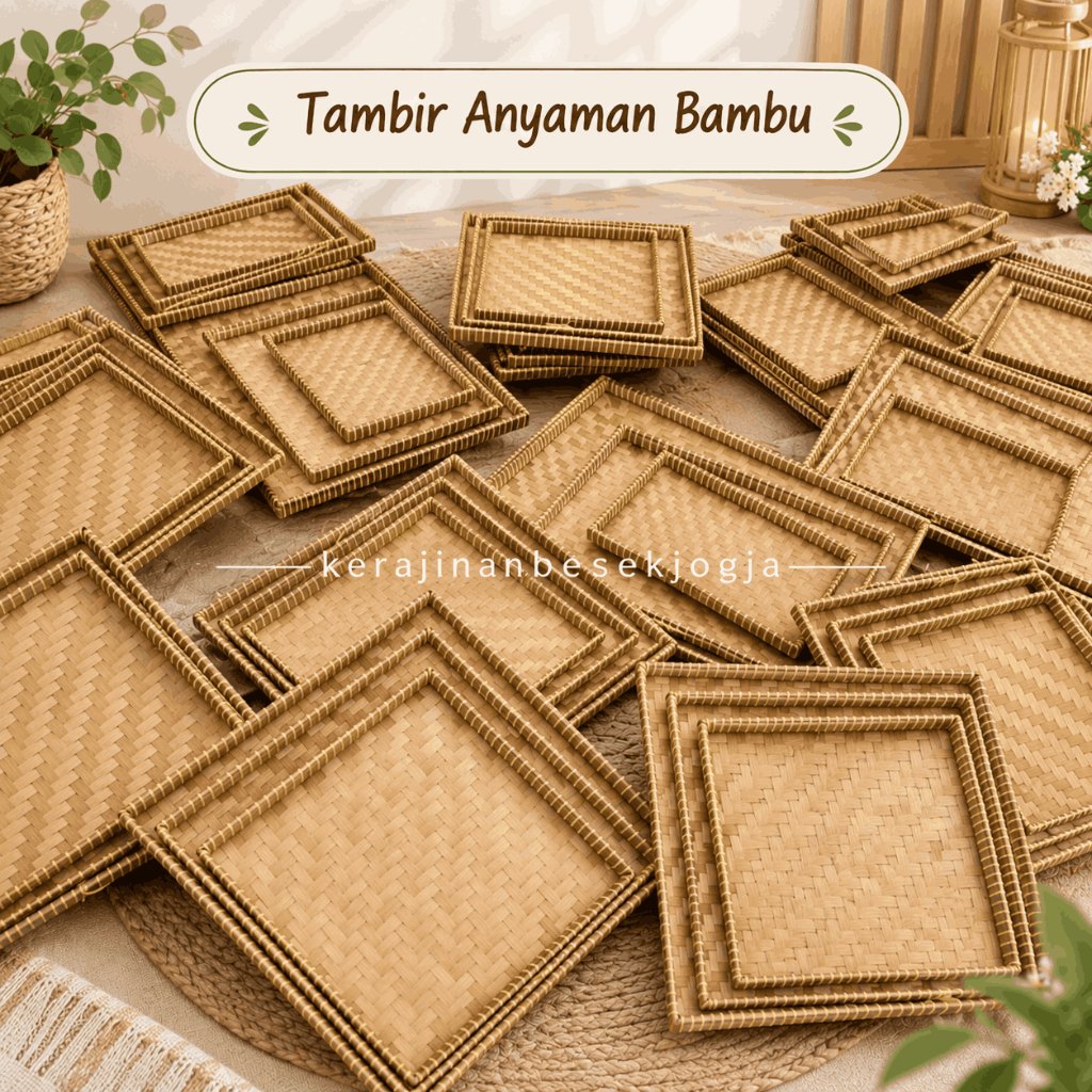 TAMBIR BAMBU MURAH | tambir tempeh persegi tempat tumpengan alas tumpeng tampah bumbu nyiru bambu ko