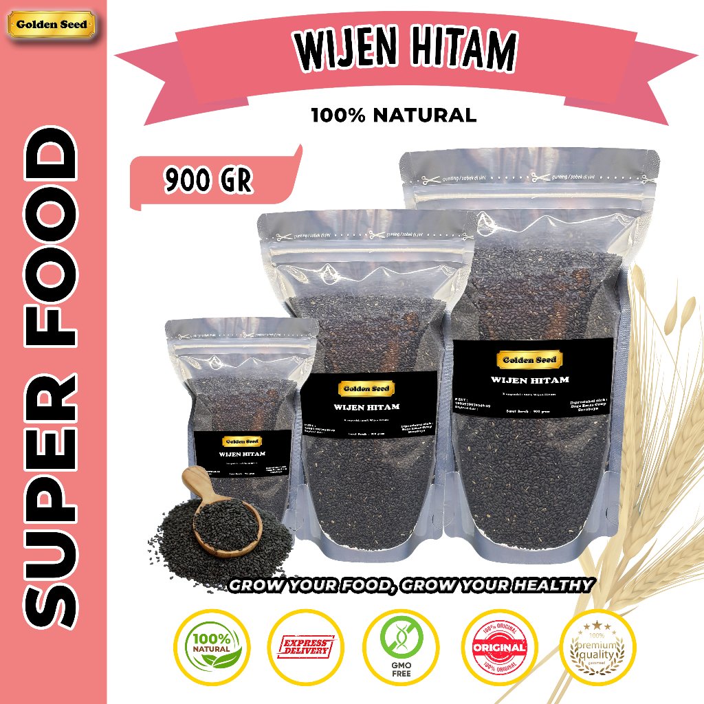 WIJEN HITAM 900gr / BLACK SESAME SEED / WIJEN HITAM IMPORT