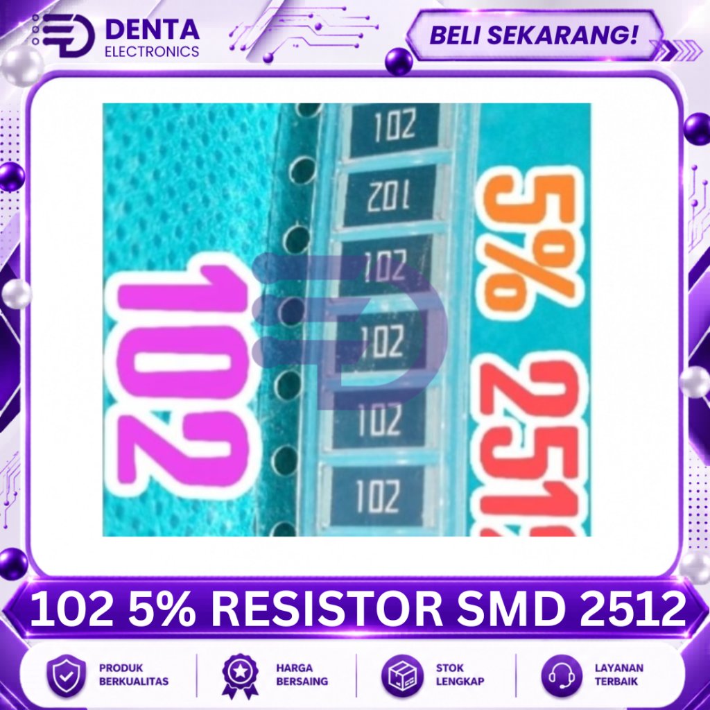 102 5% RESISTOR SMD 2512 - Komponen Elektronik