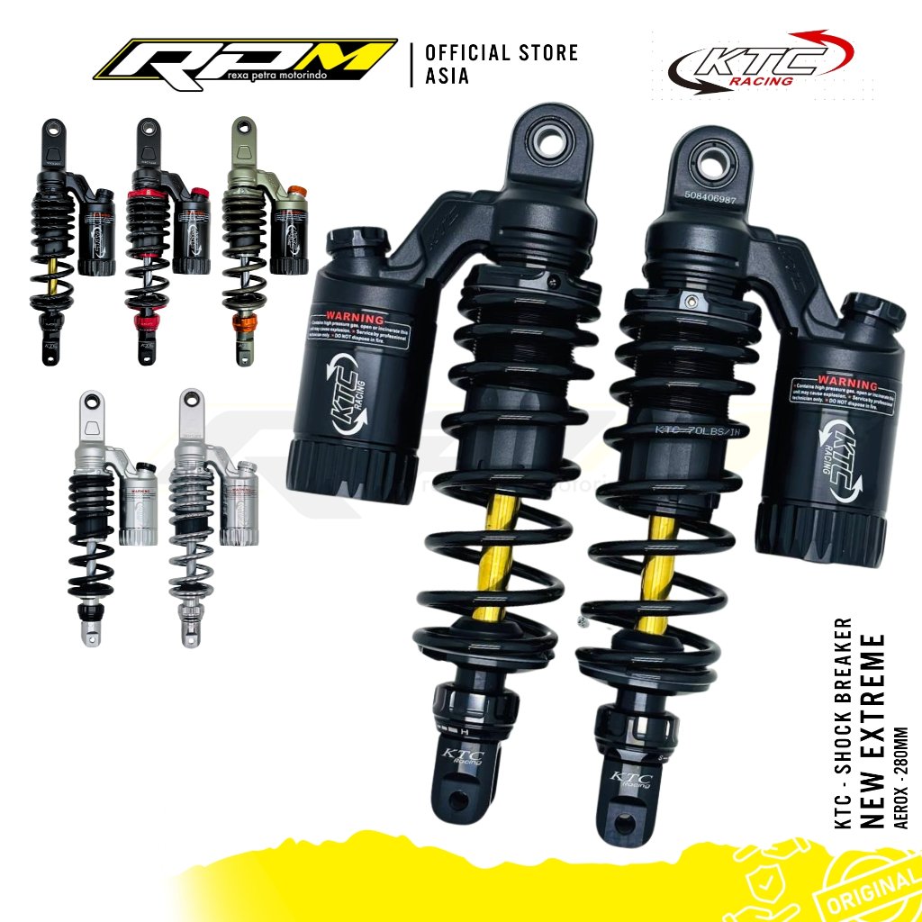 KTC New Extreme Shockbreaker 280mm - Shock Breaker Aerox Nouvo Tabung Atas 280 mm