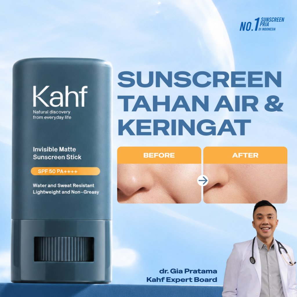 Kahf Sunscreen Stick Invisible Matte (30ml) SPF 50 PA++++ Water and Sweat Resistant for Sensitive an