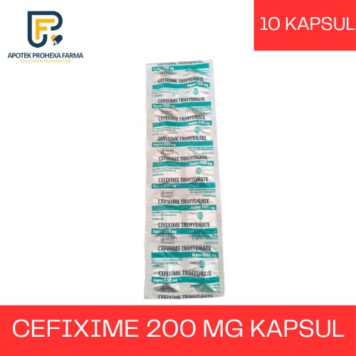 CEFIXIME KAPSUL 200MG 1 STRIP @ 10 KAPSUL