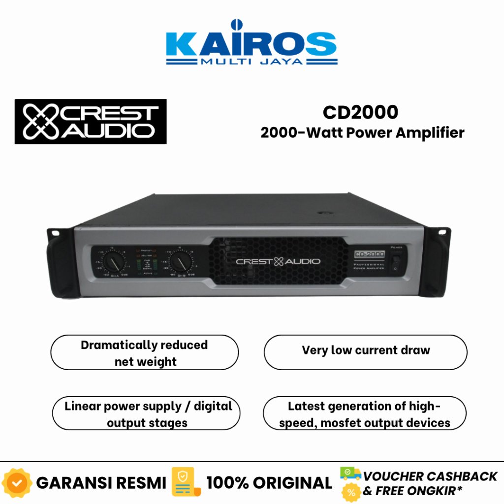 Crest Audio CD2000 2000-Watt Power Amplifier