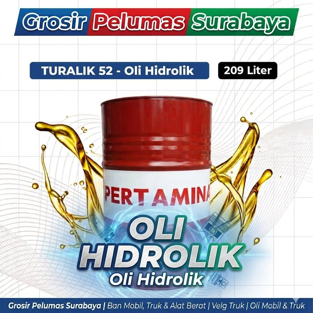 Link Kargo DRUM Pertamina Turalik 52 iso vg 68 Oli hidrolik Turalik 52 Drum Hydraulic oil