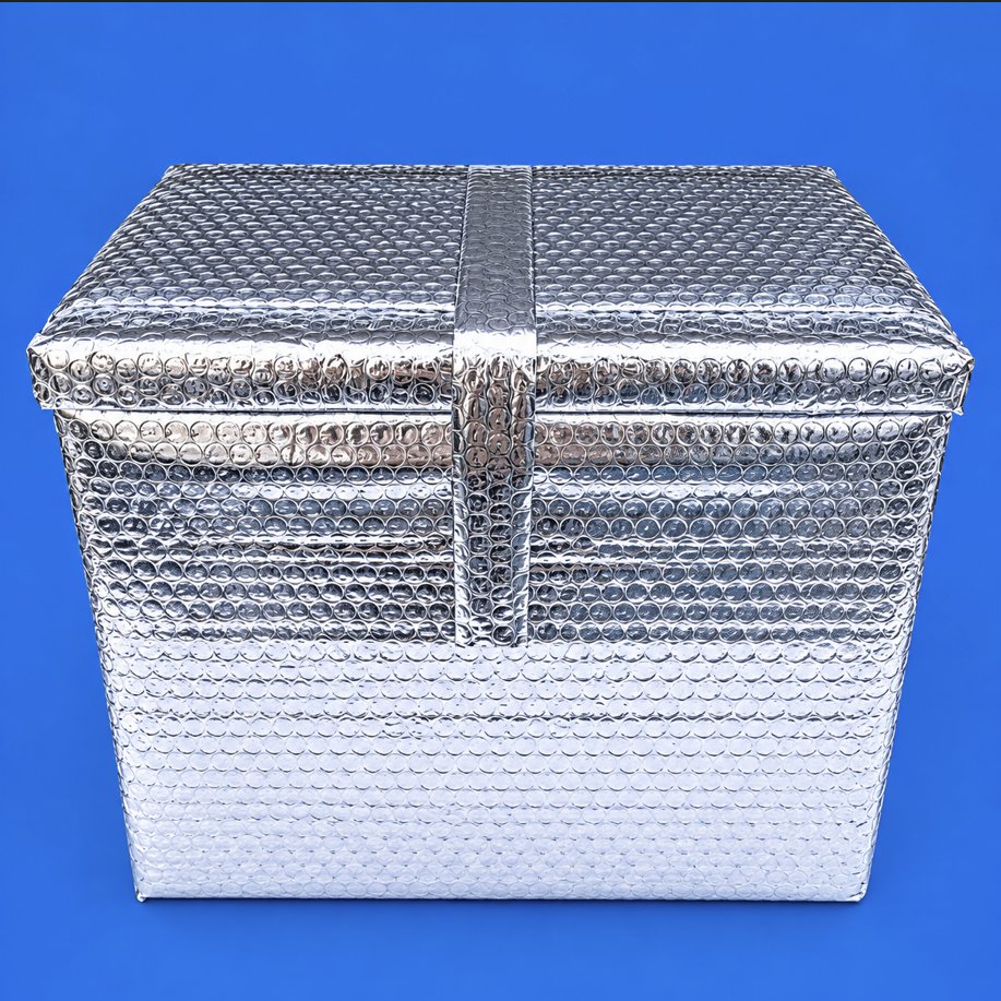 BOX ALUMINIUM LUAR DALAM / Sterofoam Box dengan ALUMINIUM Foil Bubble LUAR DALAM/ Cooler Box Frozen 