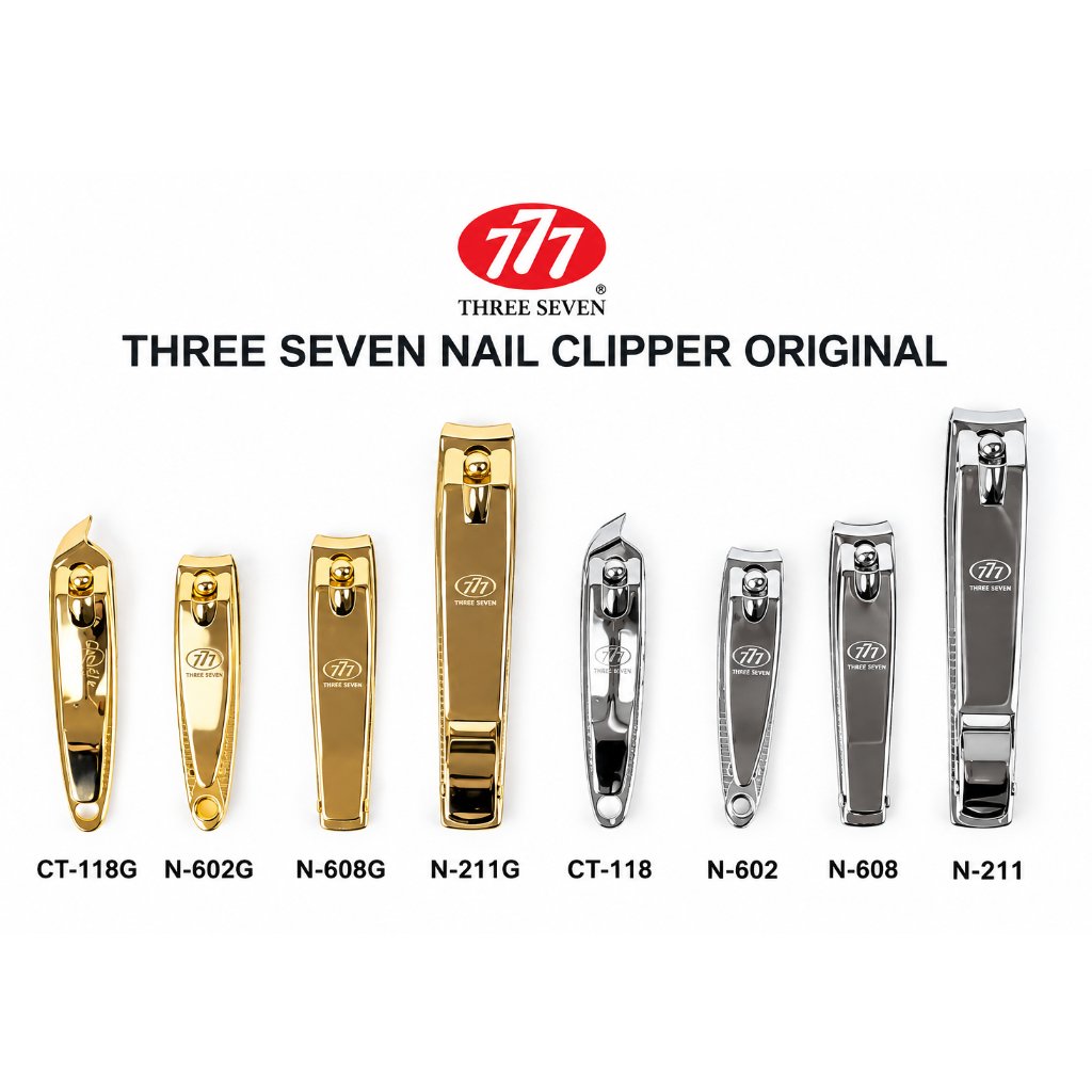Gunting Kuku Stainless Korea / Gunting Kuku 777 Three Seven Kecil Tanggung Besar Silver Emas