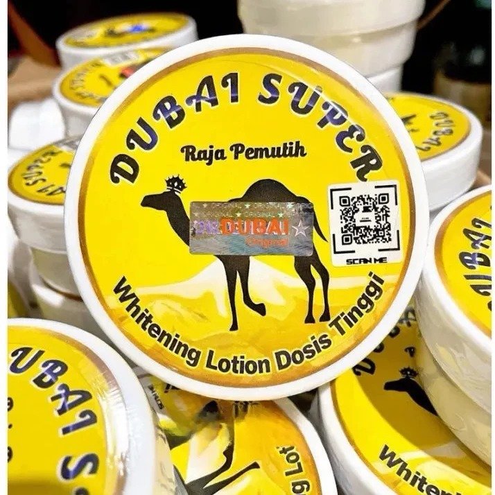 (Sesuai Gambar) HB Dosting Dubai Super Kemasan Lama Ori BPOM | Body Lotion Pemutih Badan Permanen & 