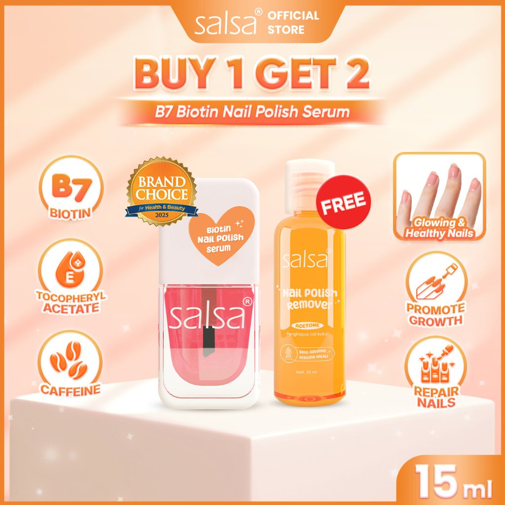 [BUY 1 GET 2] SALSA B7 Biotin Nail Polish Serum - Serum Vitamin Kuku Rusak Rapuh Nail Treatment Penu