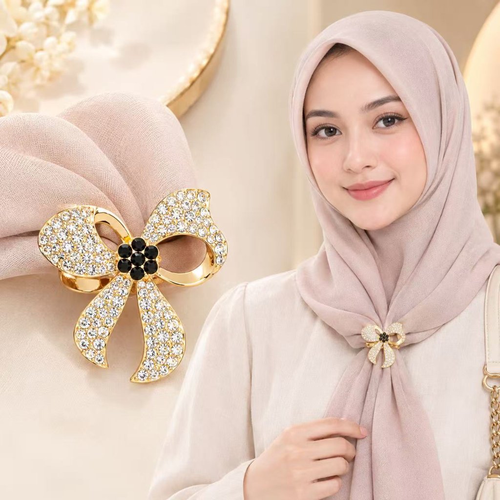 Bros ring Bros Jilbab Ring Cincin Bros Pita Kristal Premium Aksesoris Hijab Wanita Muslimah Penjepit
