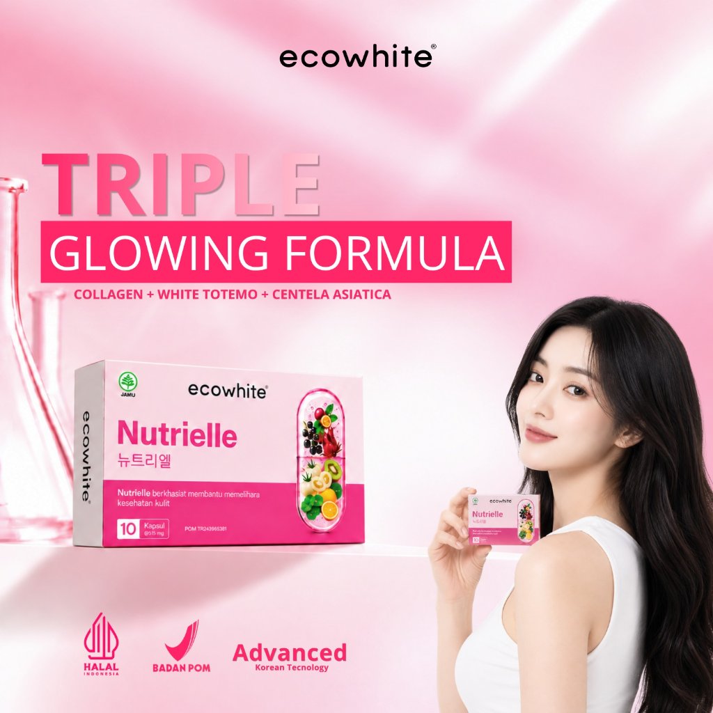 Ecowhite Nutrielle | Kapsul Suplemen Pemutih Kulit BPOM