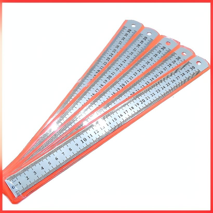 (1 Pcs) Penggaris Besi 30cm Murah / Rol Besi 30cm / Garisan Besi 30cm Murah