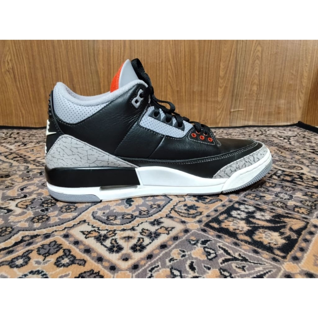 Nike Jordan 3 Retro Black Cement Size 42 Original