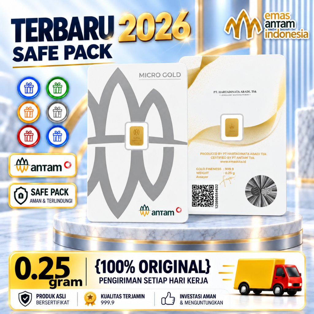 LOGAM MULIA EMAS ANTAM CERTIEYE 0.25 GRAM 2026 TERBARU [100% ASLI]