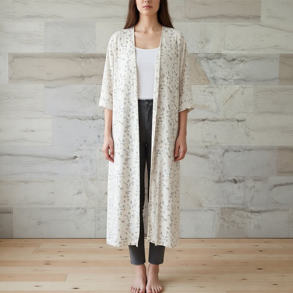 Outer Wanita / Cardigan Panjang / Kardigan Preloved / Cardigan Motif Bunga Bunga / Outer Panjang War
